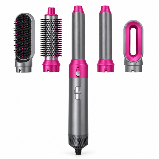 Muti-Functional 5 IN 1 Hair Styling Tool Detachable Hot Air Brush Hair Dryer with Comb