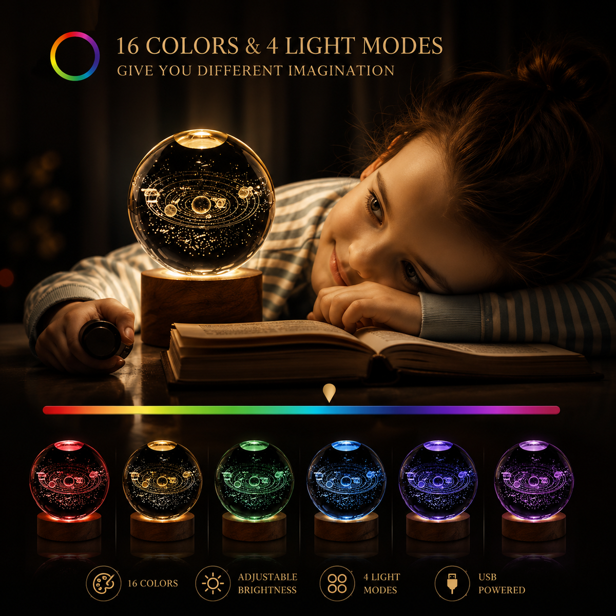 3D Crystal Lamp Ball(Assorted Design)