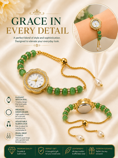 Boho Statement Jewelry Watch - Women Vintage Gold Plated Tassel Bracelet | Ethnic Party Style | Stylish Accessory