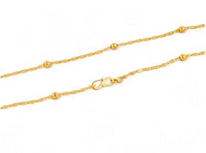 Womens Artificial ballchain necklace long length in metal 
F9 quality
